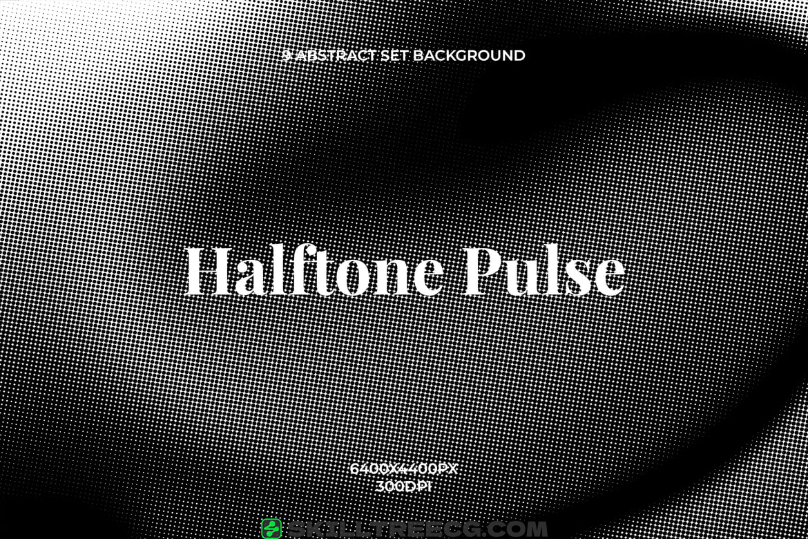 Halftone Pulse Abstract Dot Backgrounds（004549）-技能树